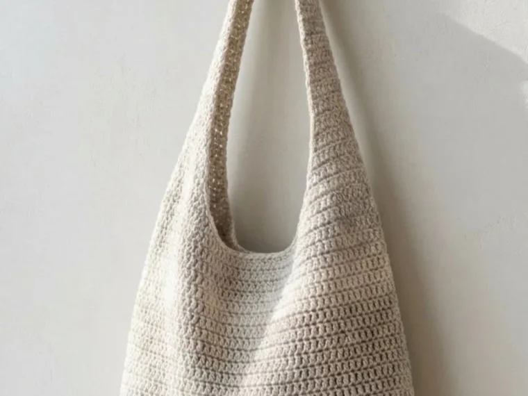Free crochet super strap bag pattern with colorful yarn